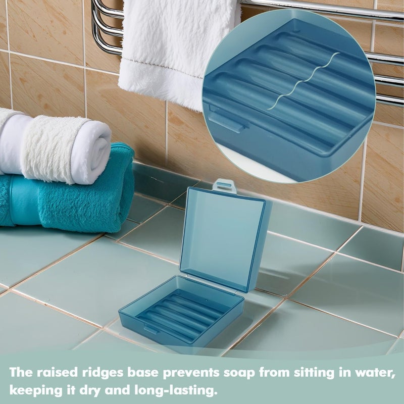 Elimeta Soap Container, Square Bar Soap Holder Fit Dr Squatch Soap, Travel Soap Case (Light Blue) - Image 2